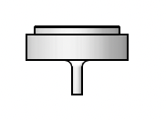 Counter electrode copper for CS120 - Pt/Cu