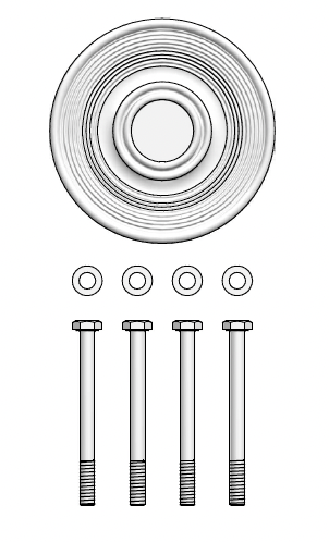 Disphragm Spare Parts Set for Memdos LA, LB, LP, Sizes 35 and 60, Diaphragm & Bolt Set