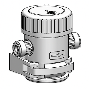 Suction Pressure Regulator, SDR50, PVC/FPM c/w wall mount