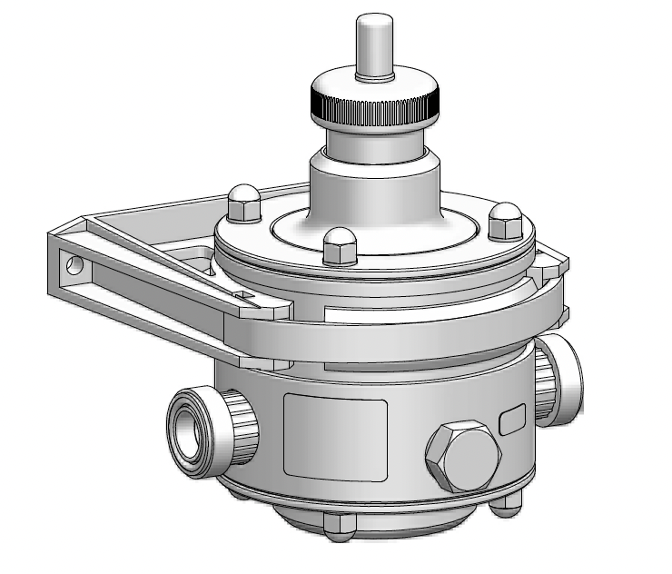 Suction Pressure Regulator, SDR 500, PVC/FPM, C/W Wall Mount
