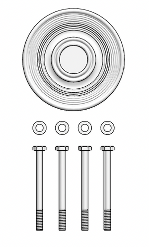Disphragm Spare Parts Set for Memdos LA, LB, LP, Sizes 35 and 60, Diaphragm & Bolt Set