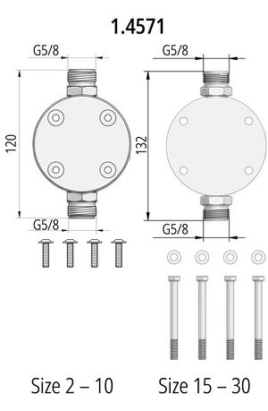 Spare Parts Kit, Replacement Dose Pump Head for Memdos Smart 2, SS 1.4571
