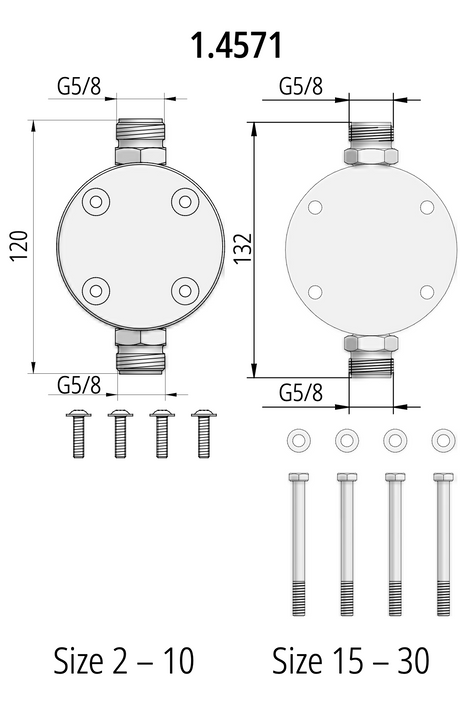 Spare Parts Kit, Replacement Dose Pump Head for Memdos Smart 2, SS 1.4571