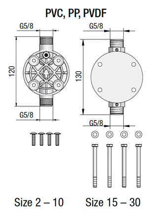 Spare Parts Kit, Replacement Dose Pump Head for Memdos Smart 2, SS 1.4571